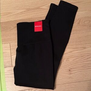 SPANX Rib Seamless Leggings Very Black NWT XL